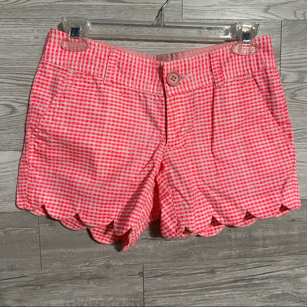 Lilly Pulitzer Neon Pink Checkered Buttercup Short